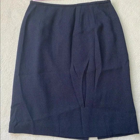VTG Tahari Classics Knee Length Straight Pencil Skirt Blue Size 6 USA Made - Picture 5 of 8